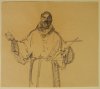 1925-1926 ca. -  L'ultima cena (studio di apostolo con croce in mano)
